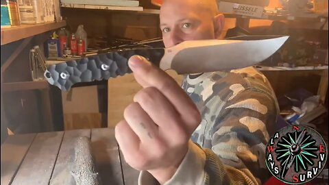 Aubey D2 Steel Knife 🔪 Fixed Blade Full Tang