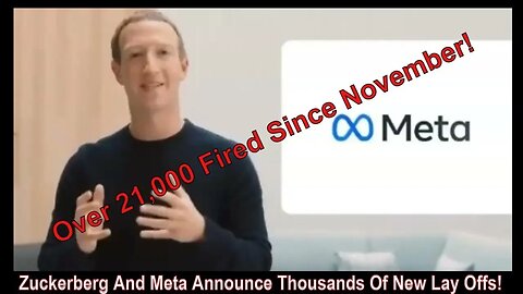 Zuckerberg And Meta Announce Thousands Of New Lay Offs!