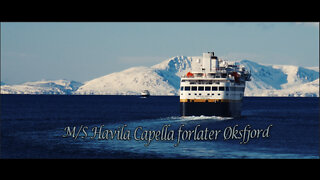 M/S Havila Capella forlater Øksfjord (4k)