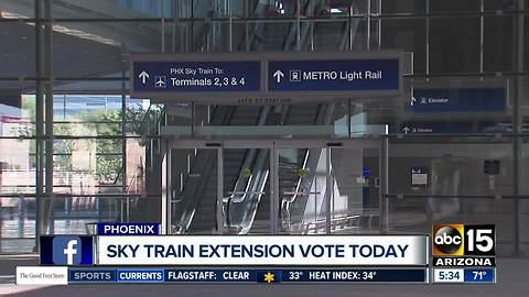 Vote expected Wednesday on whether to extend Sky Harbor's Sky Train