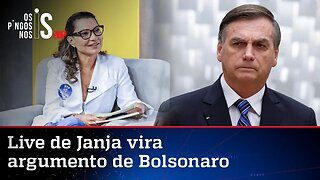 Lives de Janja serão usadas pela defesa de Bolsonaro