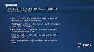 Safety tips for frying turkey