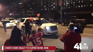 Chiefs fans celebrate team's 1st Super Bowl win in 50 years