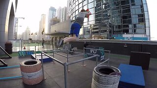 EPIC PARKOUR PARK ON A ROOFTOP IN DUBAI!