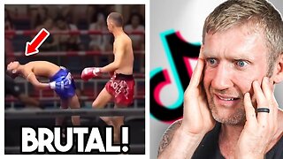 Olympic Boxer reacts to INSANE Knockouts