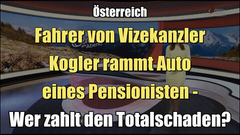 Österreich: Fahrer von Vizekanzler Kogler rammt Auto eines Pensionisten (08.04.2022)