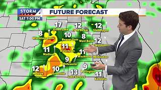 Mostly cloudy with scattered showers Friday