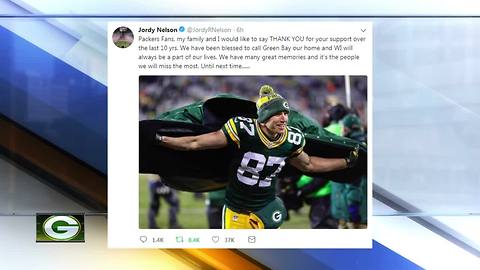 Jordy Nelson tweets goodbye to Packers fans