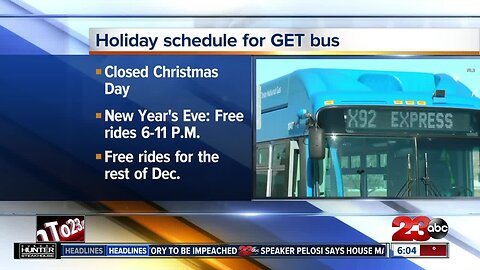 Golden Empire Transit releases holiday bus schedule