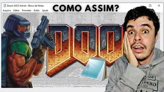 DOOM RODANDO NO BLOCO DE NOTAS?