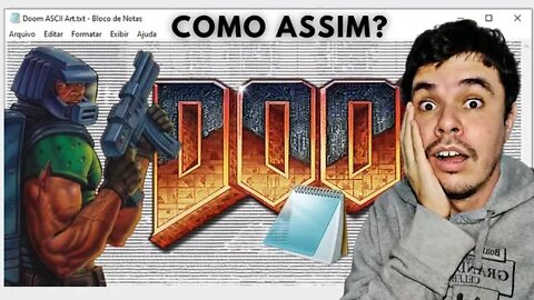 DOOM RODANDO NO BLOCO DE NOTAS?