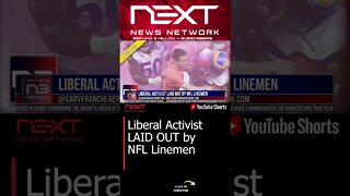 Liberal Activist LAID OUT by NFL Linemen #shorts