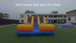 Double Lane Inflatable Dry Slide #factorybouncehouse #factoryslide #bounce #castle #inflatable