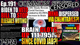 Ep.191 BRAIN CLOTS UP 111,795% SINCE COVID JAB?! Biden To Veto Bill To Stop Illegals From Voting! Pilot Testifies: mRNA Dispersed Via Chemtrails?