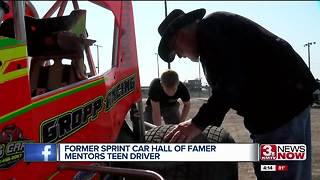 Former Sprint car hall of famer mentors teen driver
