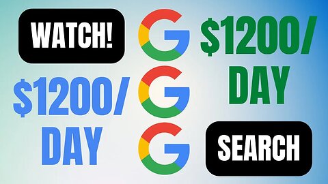 Get Paid $1,200 Daily Simply Searching Google And Watching Free Videos! (Make Money Online 2023)
