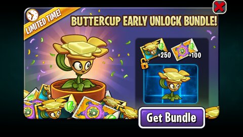 Plants vs Zombies 2 - Epic Quest - Seedium Plant Showcase - Buttercup - March 2022