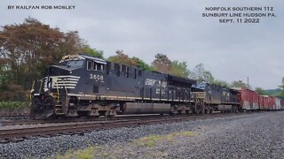 DOUBLE HEADER of Norfolk Southern 11Z Trains at Hudson Pa. Sept 11 & 12 2022 #railfanrob #trains