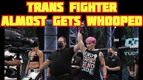 Trans Gender MMA Fighter Almost Gets Whooped By Skinny Chic