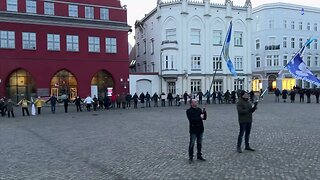 Greifswald - Bildung der Menschen- und Friedenskette 03-04-2023