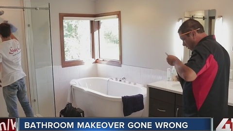 Bathroom makeover gone wrong