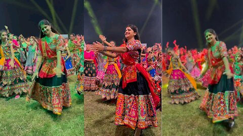 Dandiya playing with family members