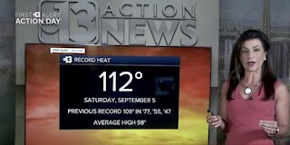 Record-breaking heat for Sept. 5, 2020