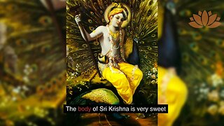 Sri Krishna has to cheeks that shine like glowing gems