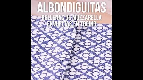 Albondiguitas Stuffed with Mozzarella Wrapped in Bacon