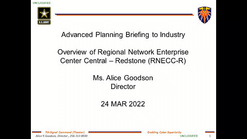 APBI 2022 - Day 3 - Networking Enterprise Center - Redstone Overview