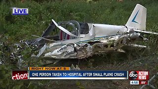 Small plane crashes in Polk County; 1 person transported as trauma alert