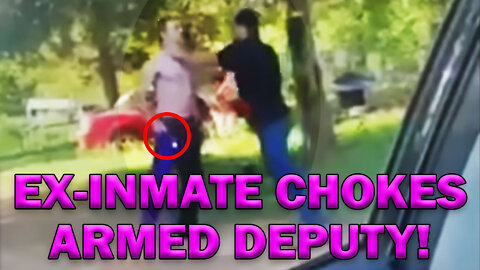Ex-Inmate Chokes Armed Off-Duty Corrections Deputy On Video! LEO Round Table S07E37c