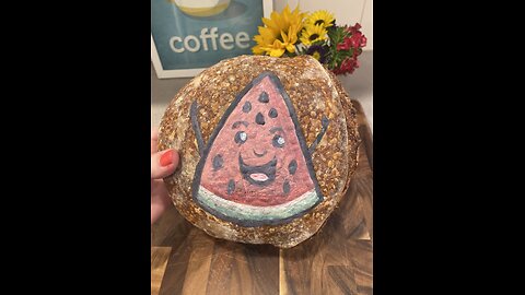 Watermelon Wow! Inspired Sourdough Painting!