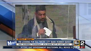 Baltimore serial bank robber is at it again, FBI still searching for suspect