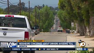 Neighbors concerned about drivers avoiding toll