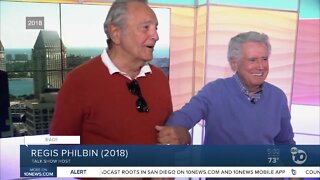 Regis Philbin visits ABC 10News studios in 2018