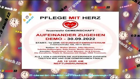 🔔🕑🔔 Aufeinander Zugehen - Endkundgebung am Neptunbrunnen - Akademiker auf dem Podium - 30.09.22