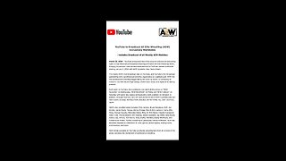 DTMP Wrestling News - AEW Going To YouTube