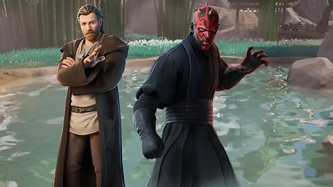 UNLIKELY TEAM? Darth Maul and Obi Wan in Fortnite