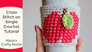How to Cross Stitch Embroidery on Single Crochet Tutorial