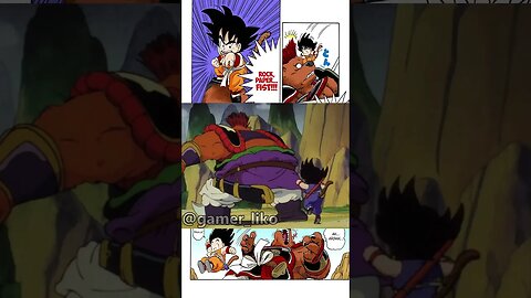 Goku's First Rock Paper Fist Attack in the Dragon Ball Anime