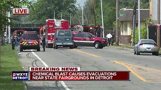 Chemical explosion with gas release in Detroit