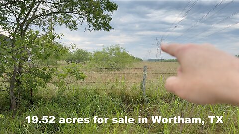 19.52 acres for Sale in Wortham, TX.