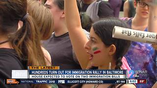 Hundreds rally at Anti-ICE protest in Baltimore