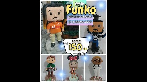 Miniatura Estilo Funko Personalizado em Biscuit