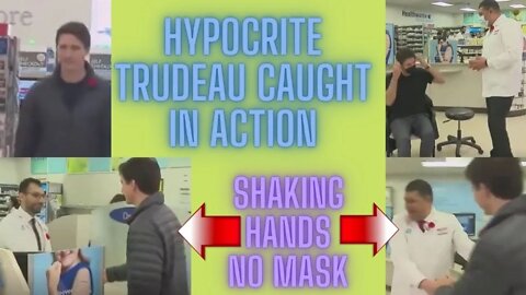Hypocrite FOOL Justin Trudeau caught in the act unmasked before taking his shots