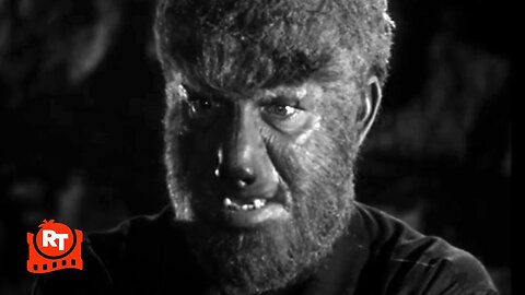 House of Dracula (1945) - The Wolf Man Attacks Dr. Edelmann Scene