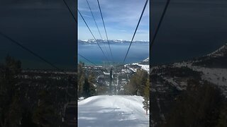 Lake Tahoe view from inside of Heavenly Gondola lifts cable car. #shorts #laketahoe
