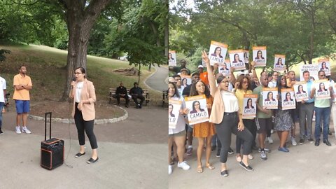 Miguelia Camilo State Senate 33 Rally at Ewen Park hosted by Bronx Bronx Democratic Party 8/21/22