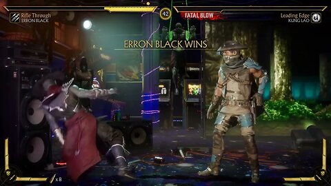 Mortal Kombat 11: Erron Black (Rifle Through) vs Kung Lao (Leading Edge) - No Commentary 4K